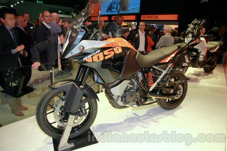 KTM 1050 Adventure front left three quarter at EICMA 2014