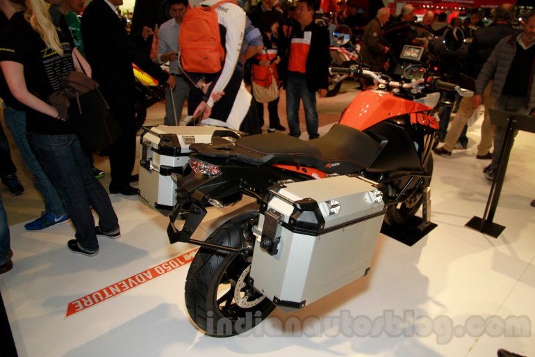 KTM 1050 Adventure rear three quarter at EICMA 2014