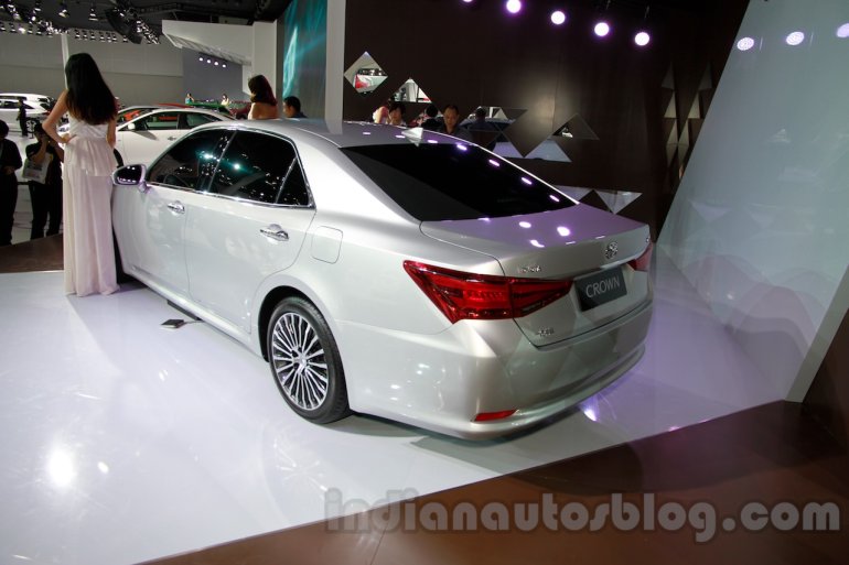 New Toyota Crown rear three quarters at the 2014 Guangzhou Auto Show