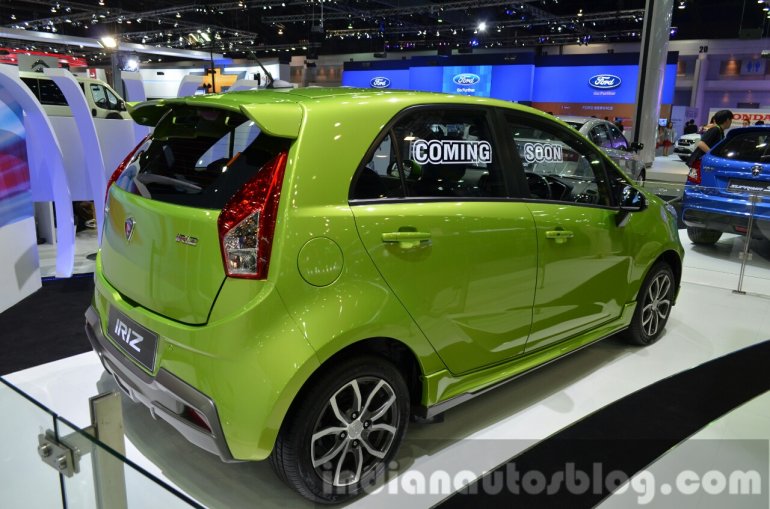Proton Iriz rear three quarter at the 2014 Thailand International Motor Expo