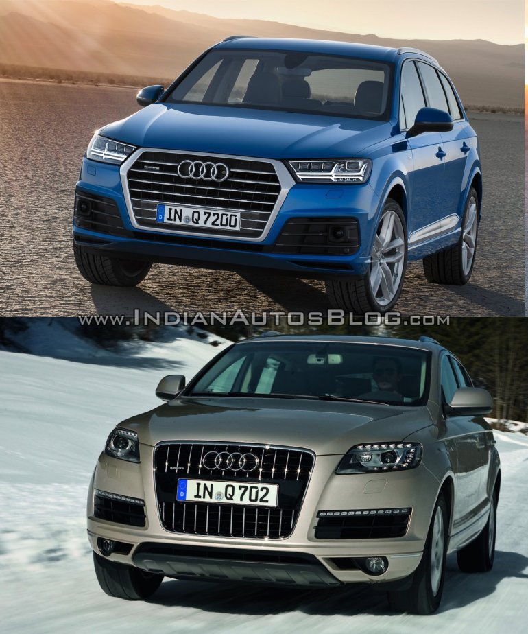 2016 Audi Q7 vs 2012 Audi Q7 front