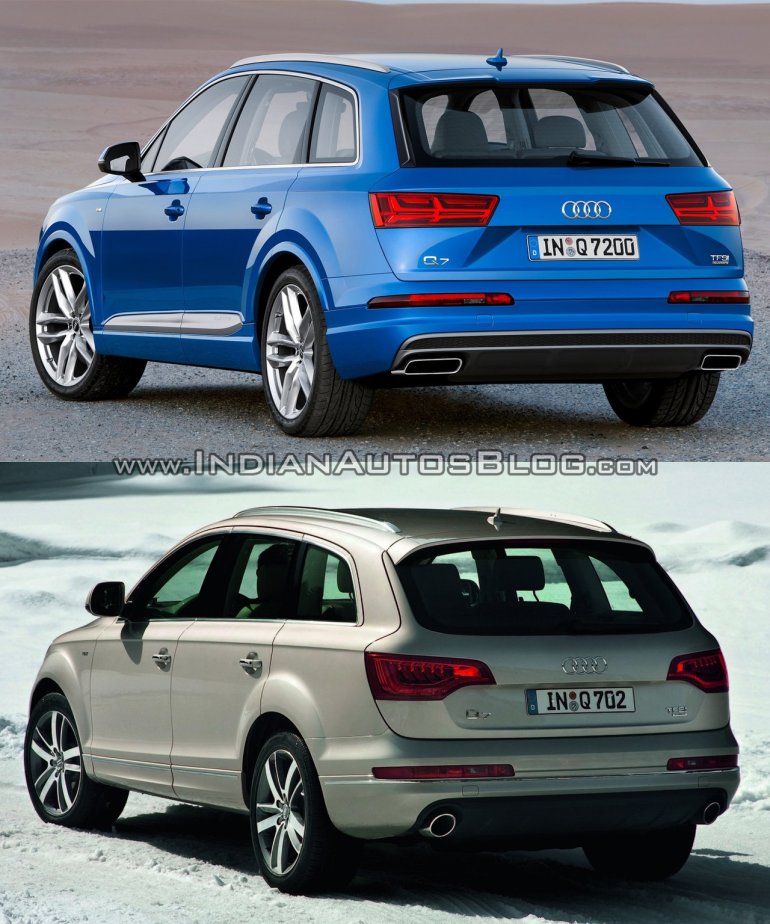 2016 Audi Q7 vs 2012 Audi Q7 rear
