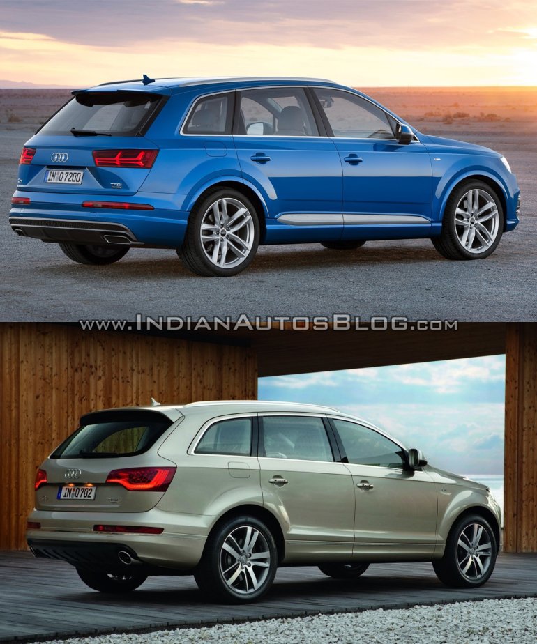2016 Audi Q7 vs 2012 Audi Q7 side