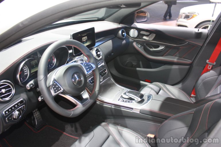 Mercedes Benz C 450 AMG interior at the 2015 Detroit Auto Show