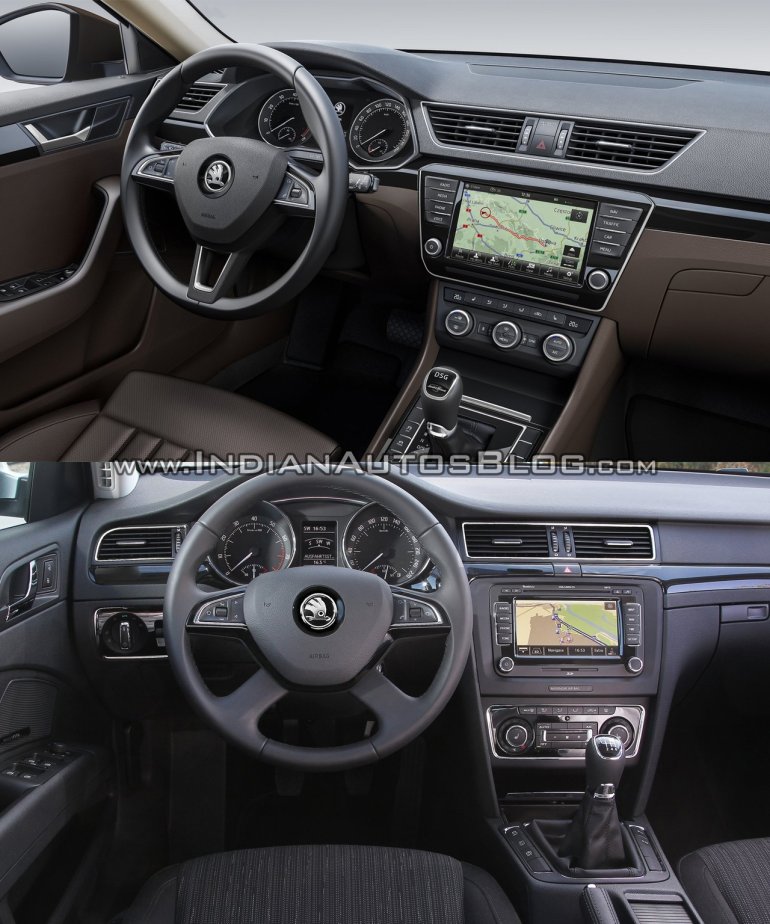 2016 Skoda Superb vs 2014 Skoda Superb Old vs New - interior