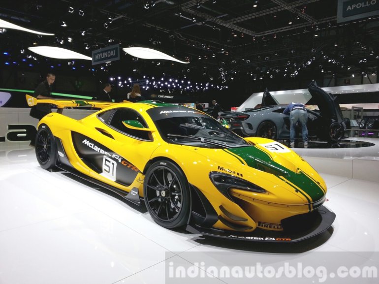 McLaren P1 GTR front three quarter view at 2015 Geneva Motor Show