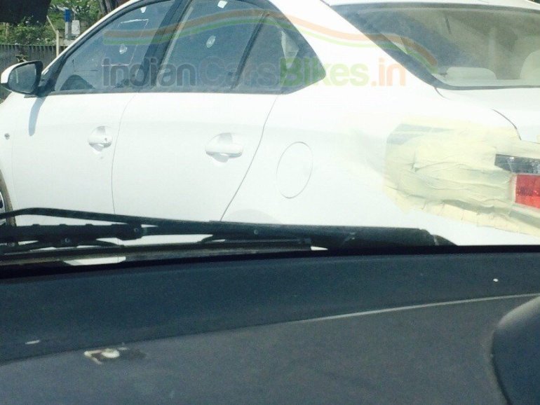 Toyota Vios India rear three quarters test mule spyshot