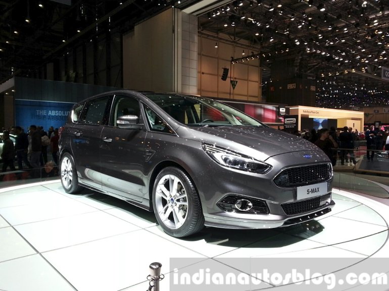 2015 Ford S-Max front three quarter left at the 2015 Geneva Motor Show
