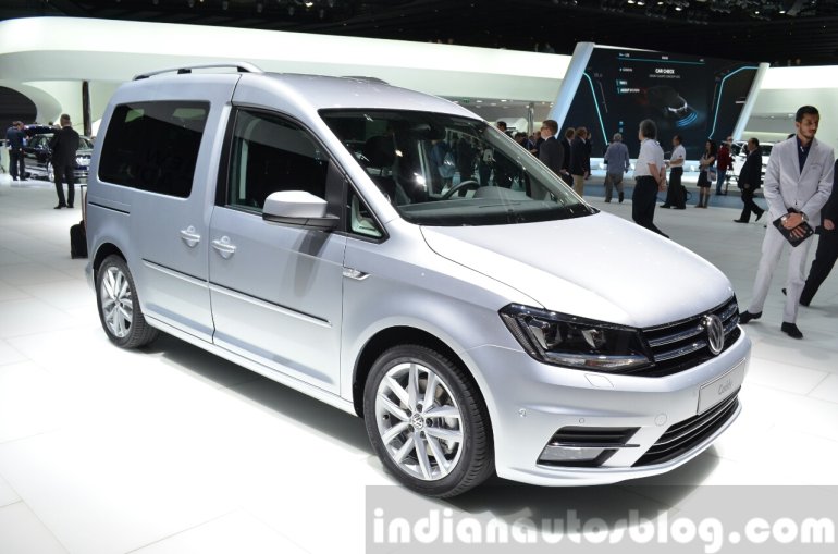 2015 VW Caddy front three quarters at the 2015 Geneva Motor Show