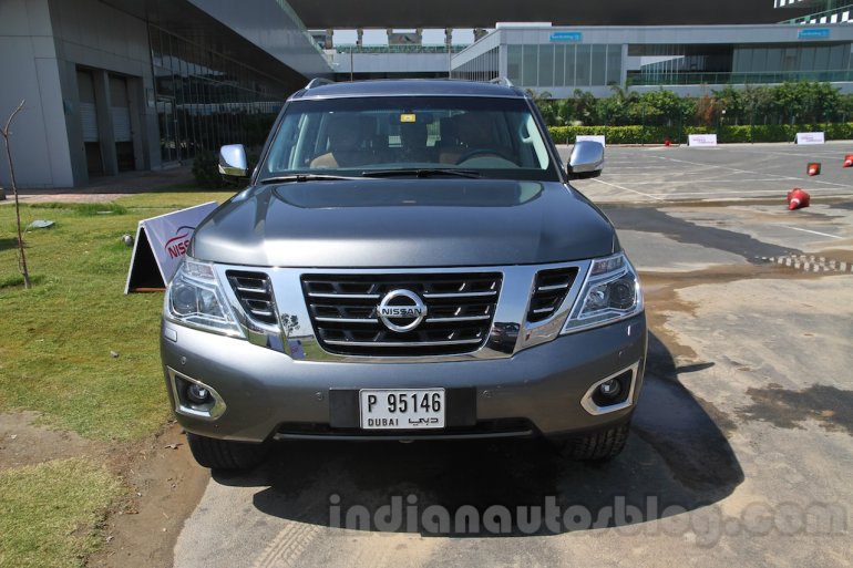 Nissan Patrol front from its preview in India