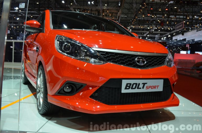 Tata Bolt Sport front three quarters left at the 2015 Geneva Motor Show