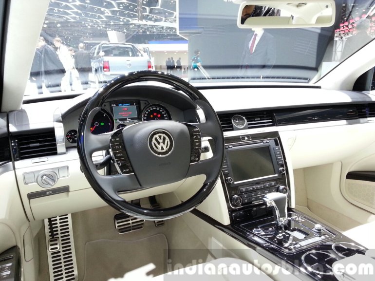 VW Phaeton Exclusive Edition interior at 2015 Geneva Motor Show