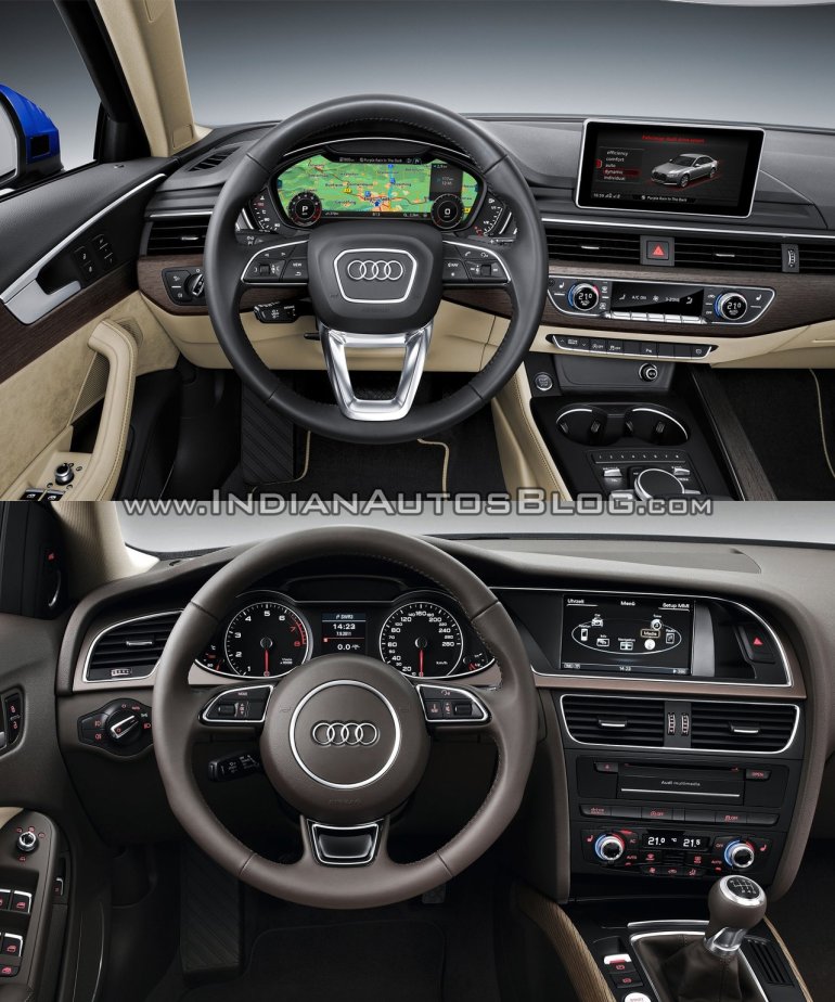 2016 Audi A4 (B9) vs 2013 Audi A4 (B8) interior old vs new