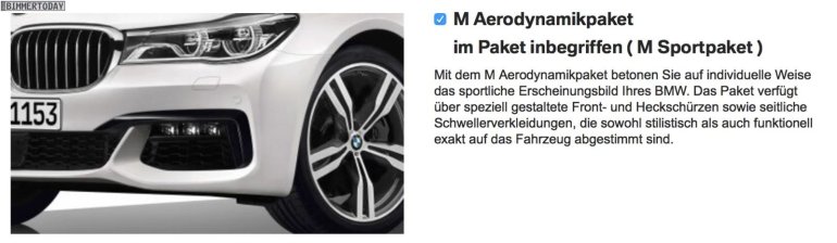2016 BMW 7 Series front bumper leaked