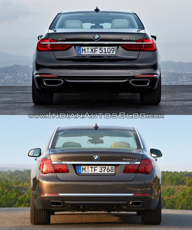 2016 BMW 7 Series vs 2014 BMW 7 Series rear Old vs New