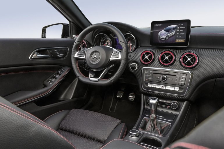 2016 Mercedes A Class AMG Line (facelift) interior revealed press image