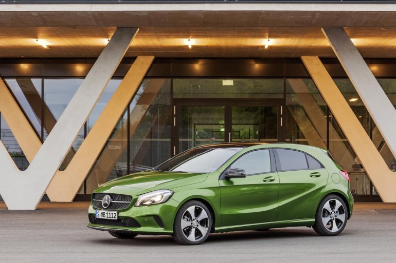 2016 Mercedes A Class Sport (facelift) front three quarter revealed press image