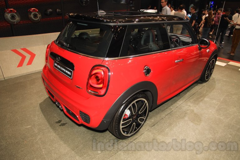 2015 Mini John Cooper Works rear three quarter right at the 2015 Gaikindo Indonesia International Motor Show (GIIAS 2015)