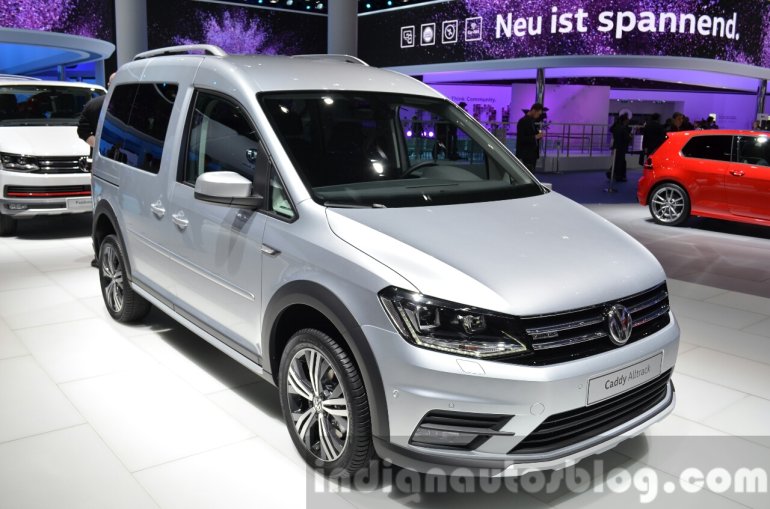 2016 VW Caddy Alltrack front quarter at the IAA 2015