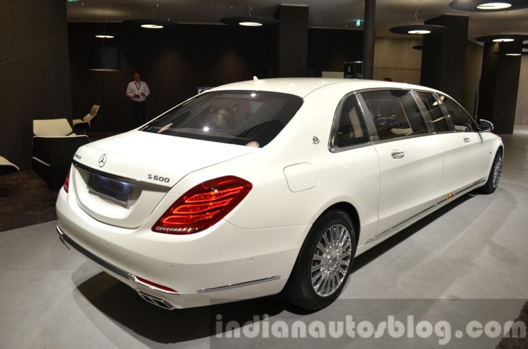 Mercedes Maybach S600 Pullman rear three quarter right at IAA 2015