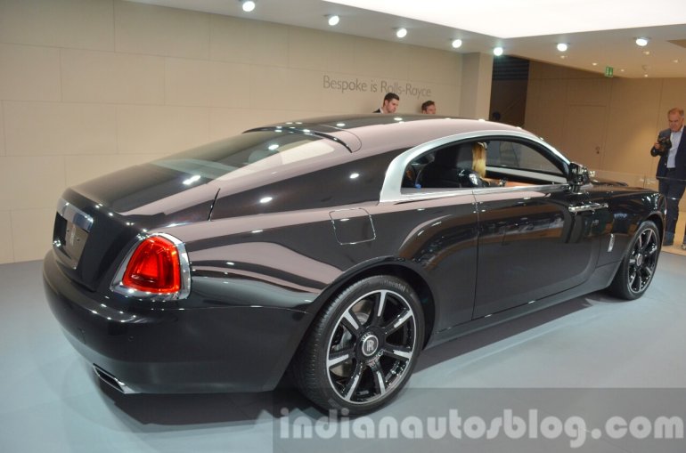 Rolls Royce Wraith Inspired By Music rear three quarter at IAA 2015