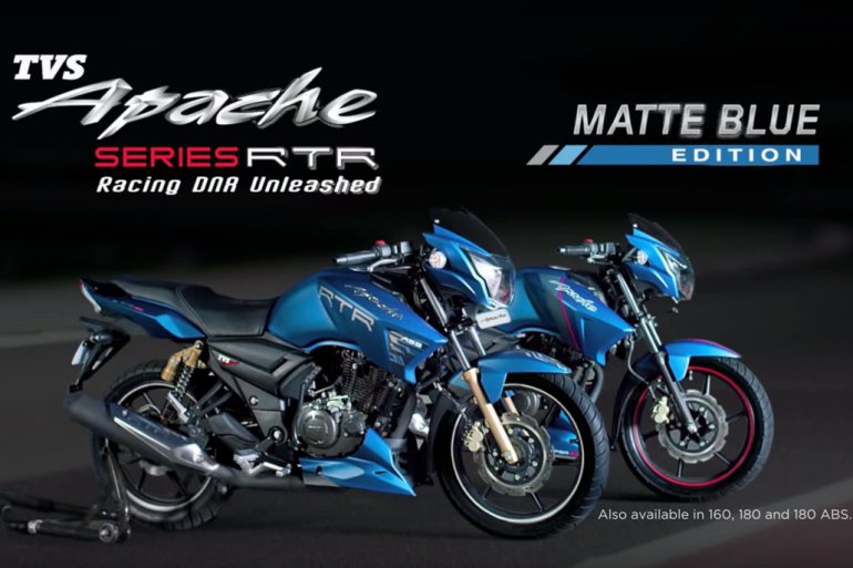 apache tvs blue colour