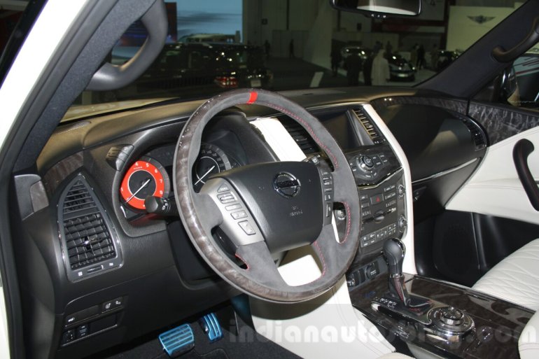 Nissan Patrol Nismo steering wheel at DIMS 2015