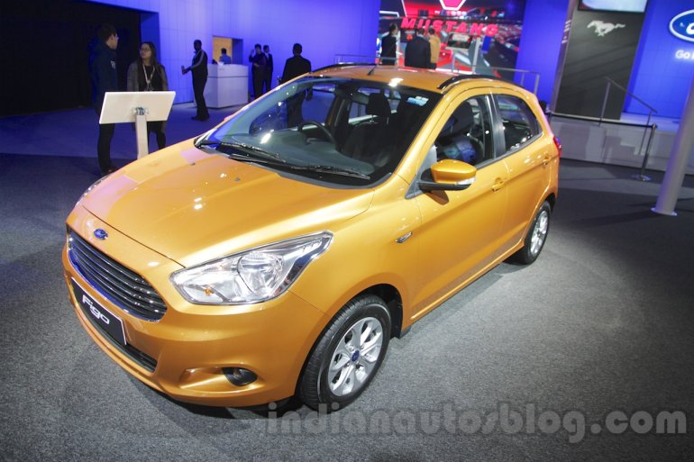 2015 Ford Figo front quarter at Auto Expo 2016