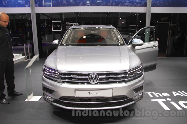 2016 VW Tiguan front at the Auto Expo 2016