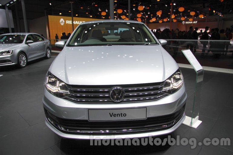2016 VW Vento front at the Auto Expo 2016