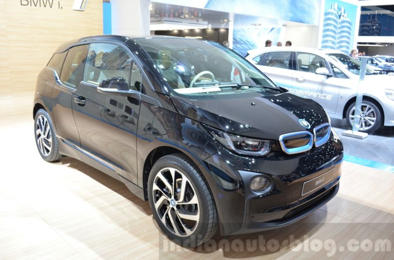 BMW i3 inspired by MR PORTER front quarter at the Geneva Motor Show Live