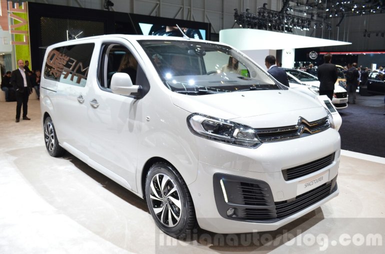 Citroen SpaceTourer front three quarter at the 2016 Geneva Motor Show Live