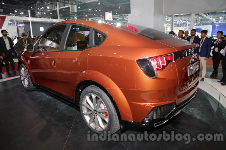 Mahindra XUV Aero rear three quarters at Auto Expo 2016