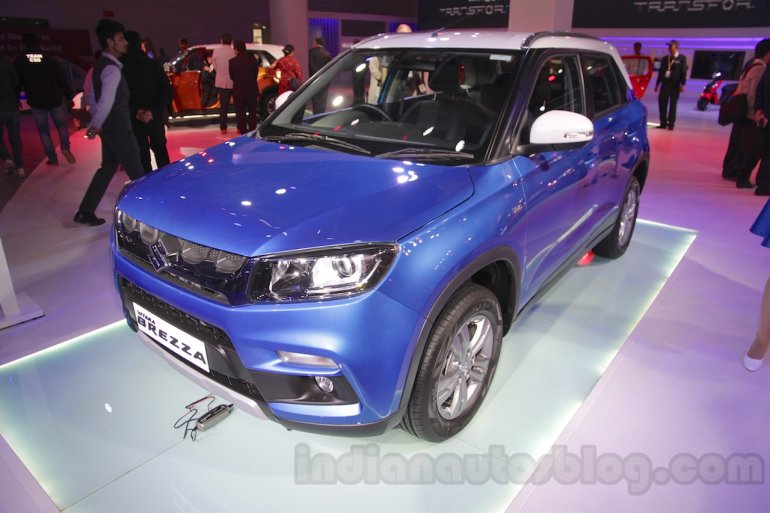 Maruti Vitara Brezza front three quarter at the 2016 Auto Expo