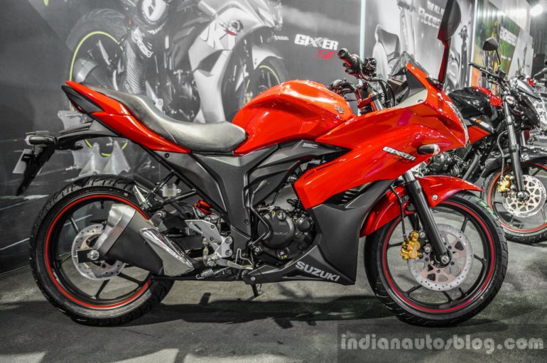 Suzuki Gixxer SF in Candy Antares Red launched - Auto Expo