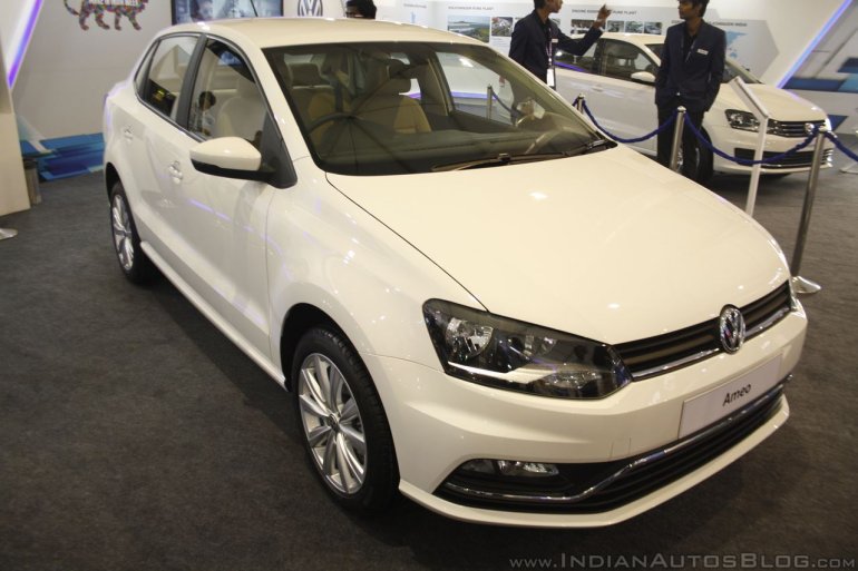 VW Ameo front three quarter at the Make in India event