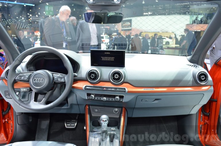 Audi Q2 dashboard at the 2016 Geneva Motor Show Live