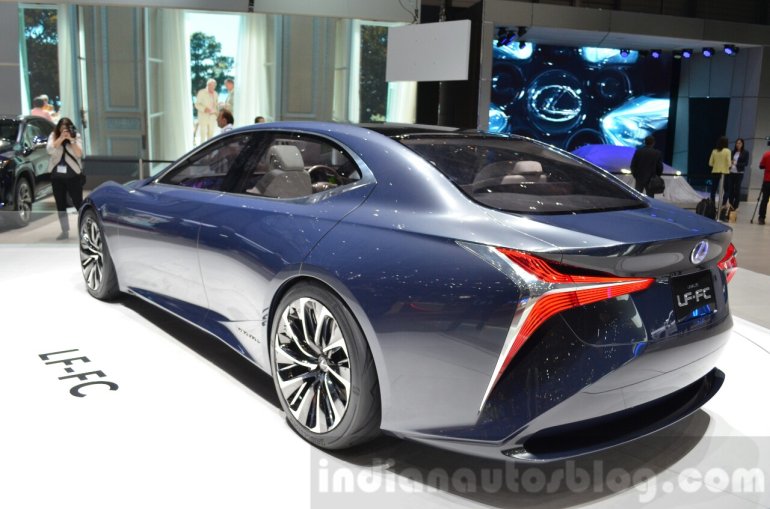 Lexus LF-FC concept rear quarter at the 2016 Geneva Motor Show