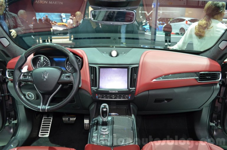Maserati Levante dashboard at the 2016 Geneva Motor Show Live