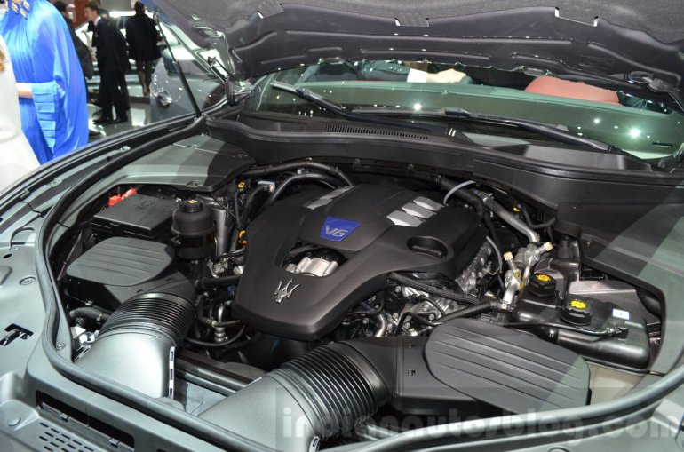 Maserati Levante engine bay at the 2016 Geneva Motor Show Live