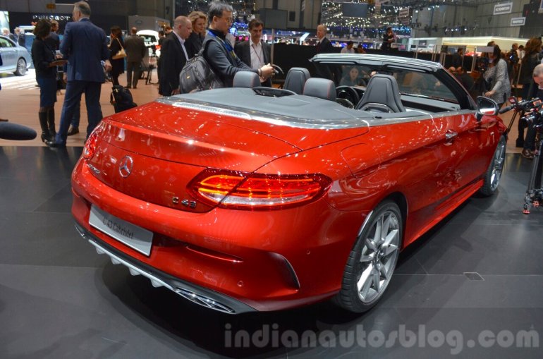 Mercedes-AMG C43 Cabriolet rear three quarters at the 2016 Geneva Motor Show