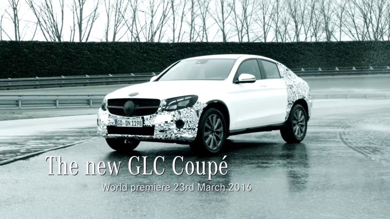 Mercedes GLC Coupe front three quarters teaser