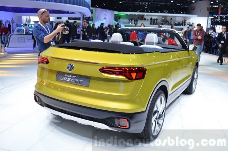 VW T-Cross Breeze concept rear three quarter at the Geneva Motor Show Live