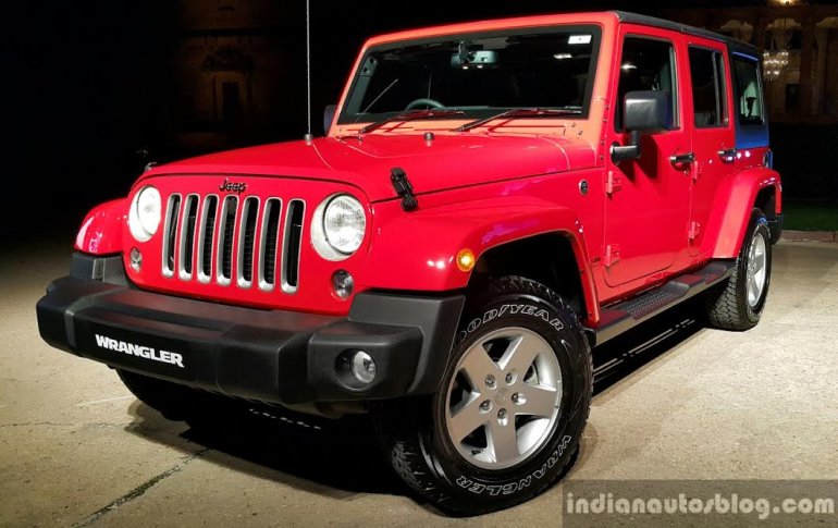 Jeep Wrangler front three quarter launched in India