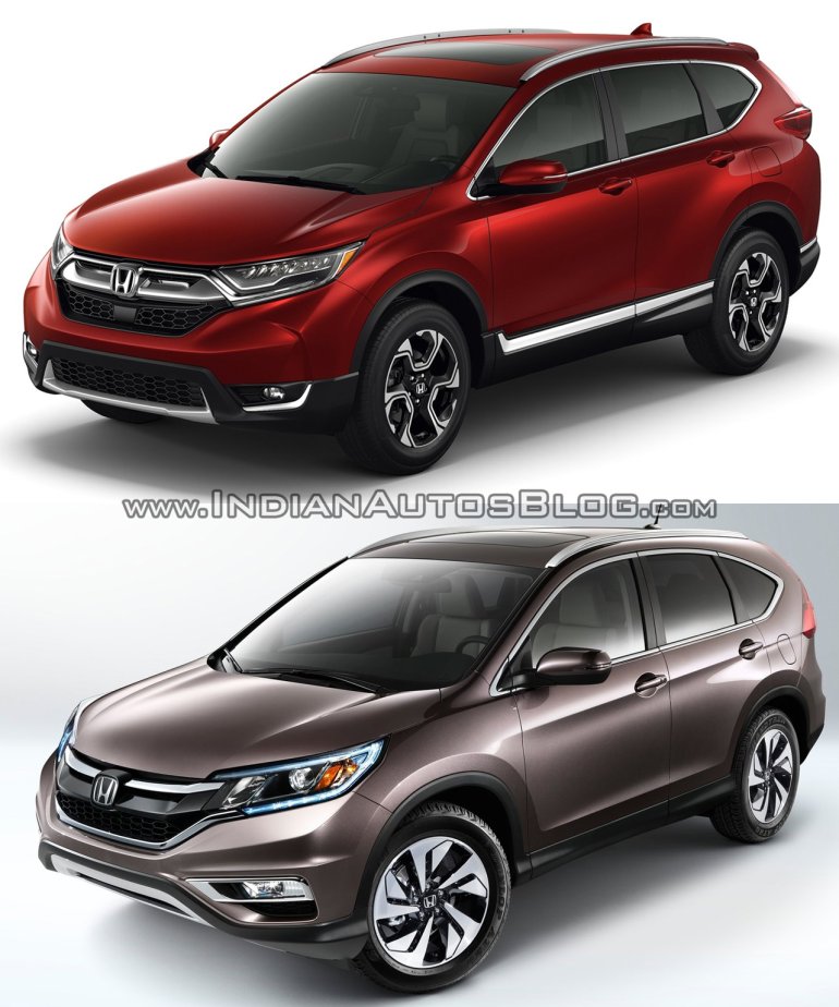 2017 Honda CR-V vs 2015 Honda CR-V front three quarter