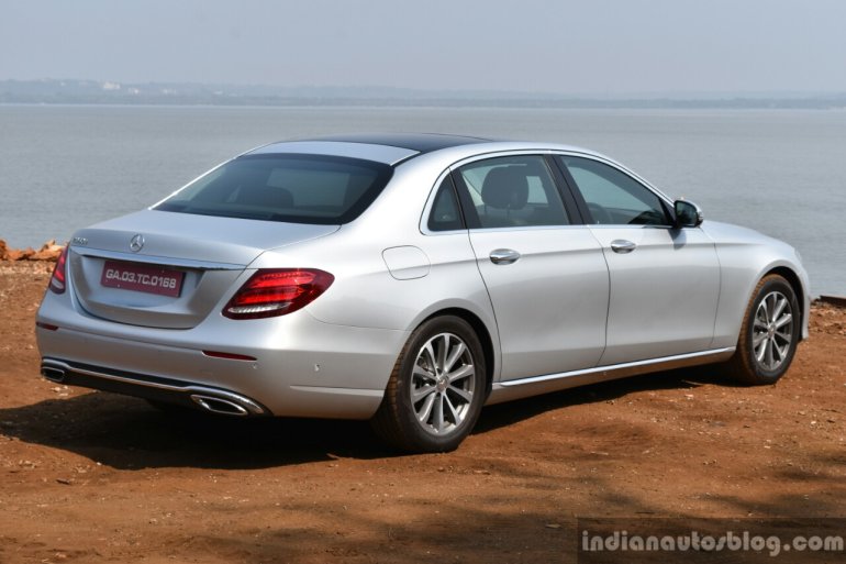 2017 Mercedes E Class (LWB) rear three quarter First Drive Review