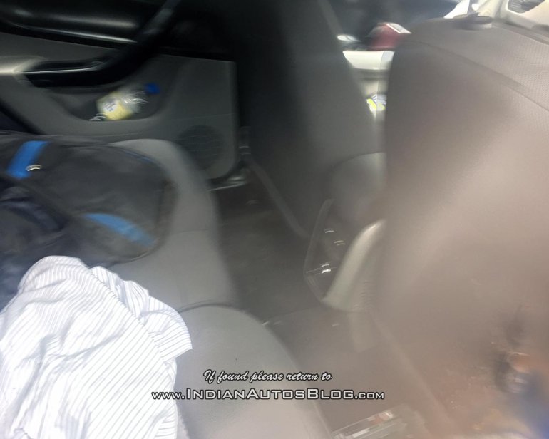 Productionspec Tata Nexon interior layout & rear seat spotted up close