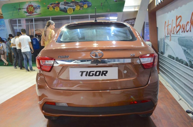 Tata Tigor rear at Nepal Auto Show 2017