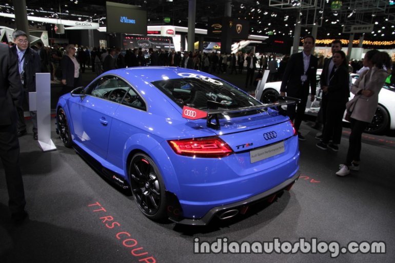 2017 Audi TT RS with Audi Sport Performance Parts rear quarter at the IAA 2017