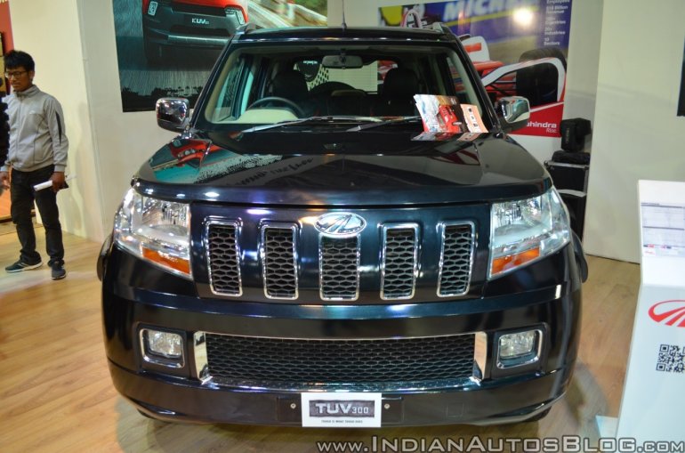 Accessorised Mahindra TUV300 front at Nepal Auto Show 2017
